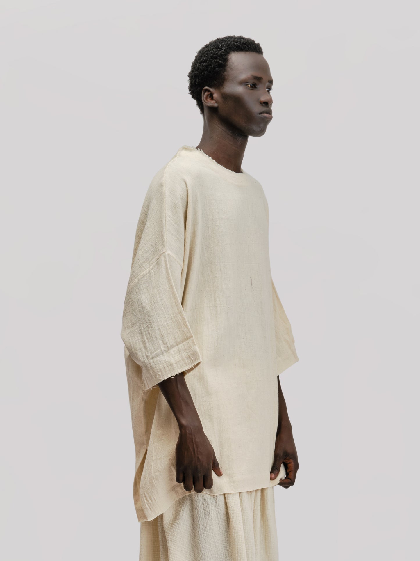 Beekeeper T-Shirt – Handwoven Kala Cotton - Cream