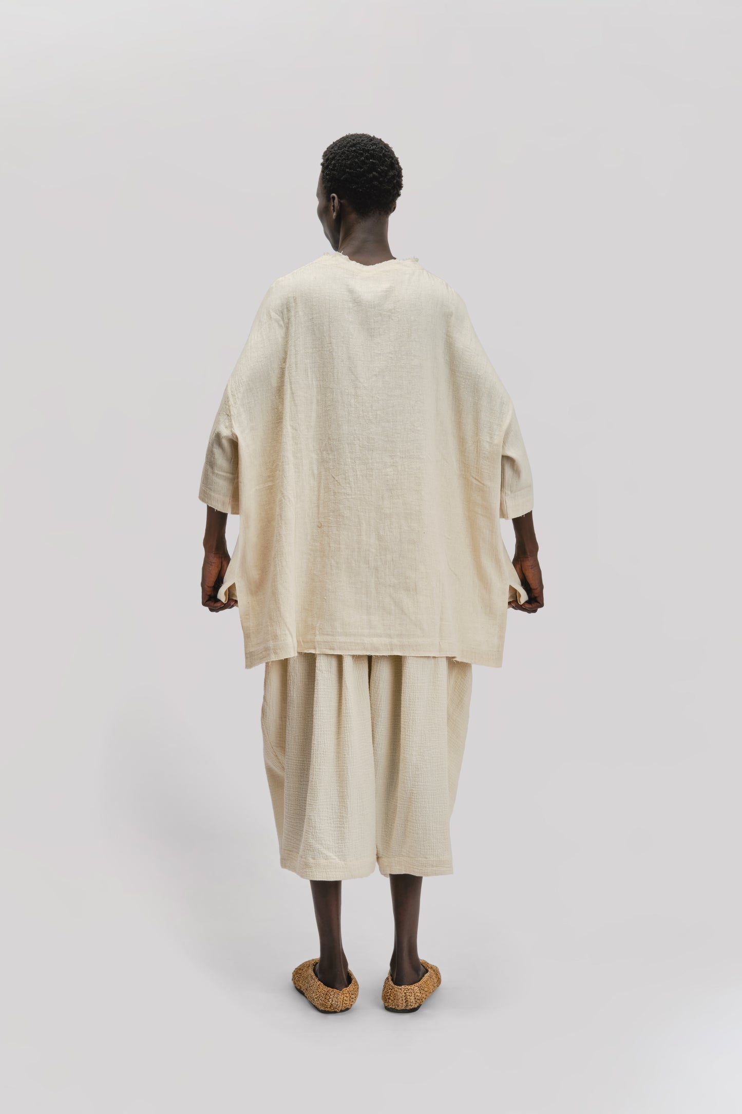 Beekeeper T-Shirt – Handwoven Kala Cotton - Cream