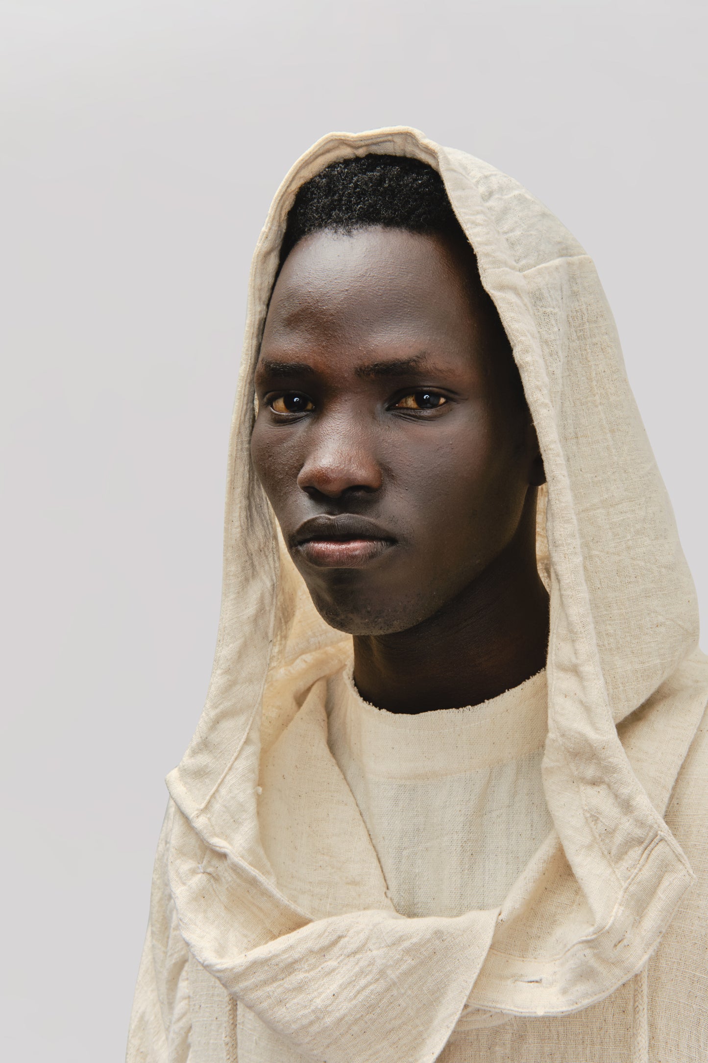 Fisherman Hoodie – Handloom Kala Cotton – Cream