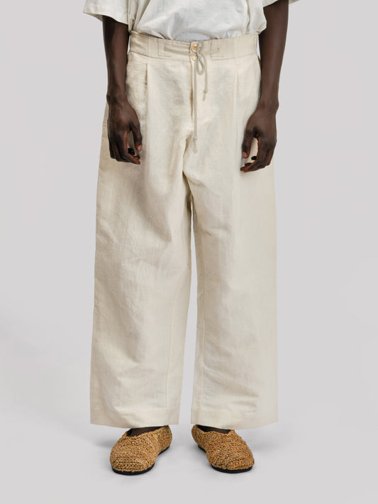 Farmer Pant – Cotton Linen – Cream
