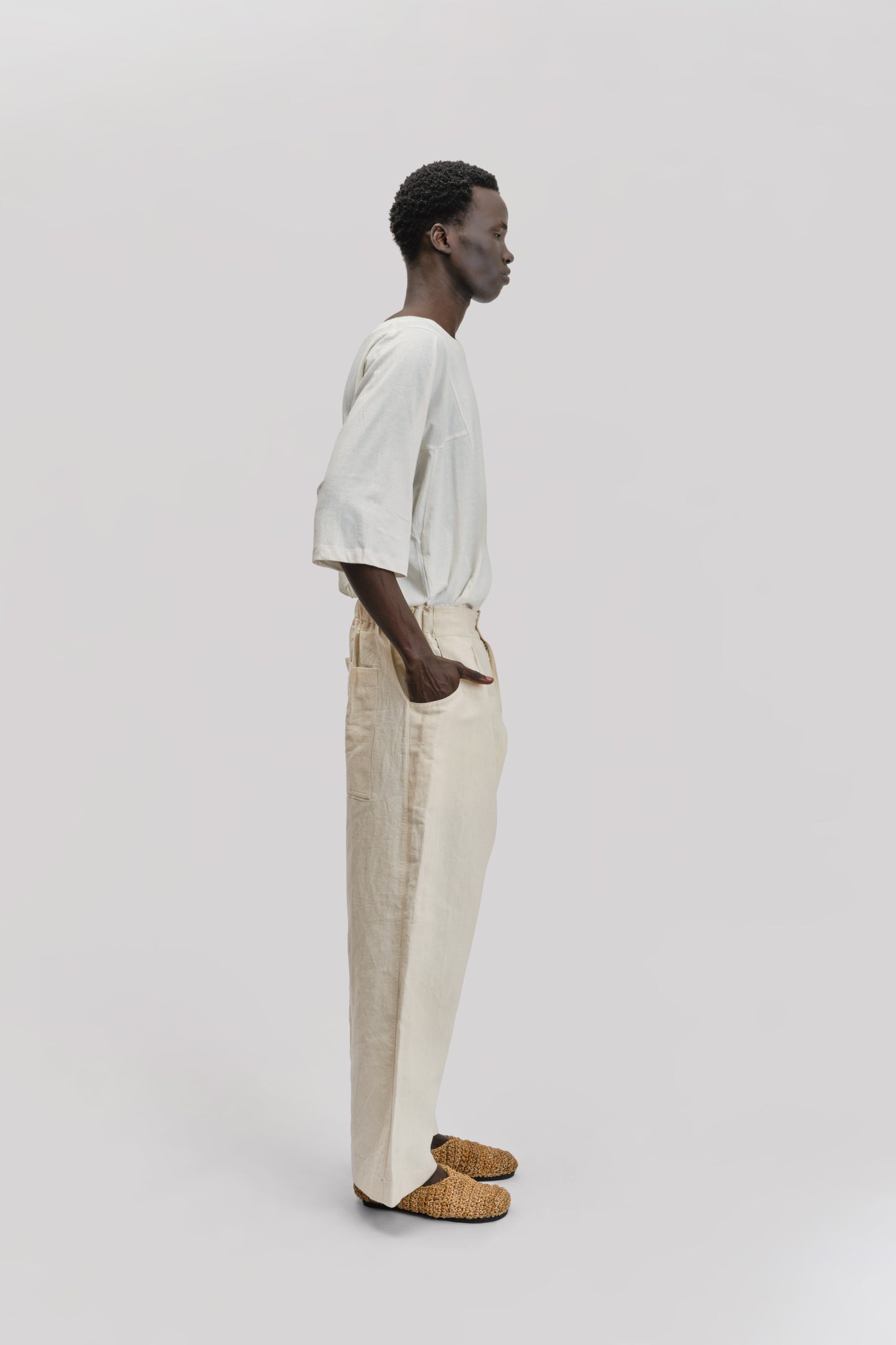 Farmer Pant – Cotton Linen – Cream