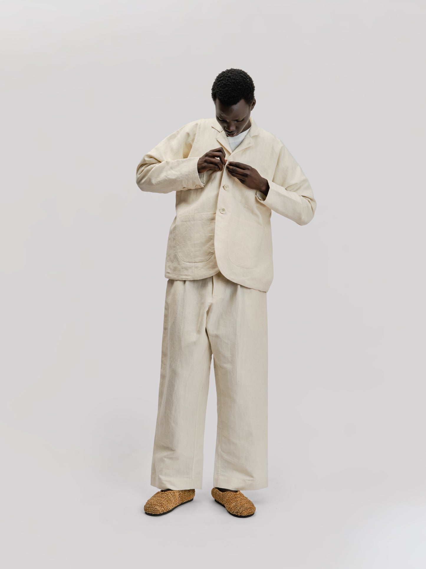 Farmer Pant – Cotton Linen – Cream