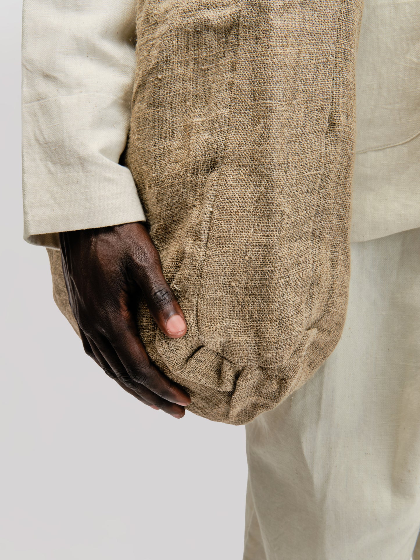 Single Tote Bag – Handwoven Hemp – Natural