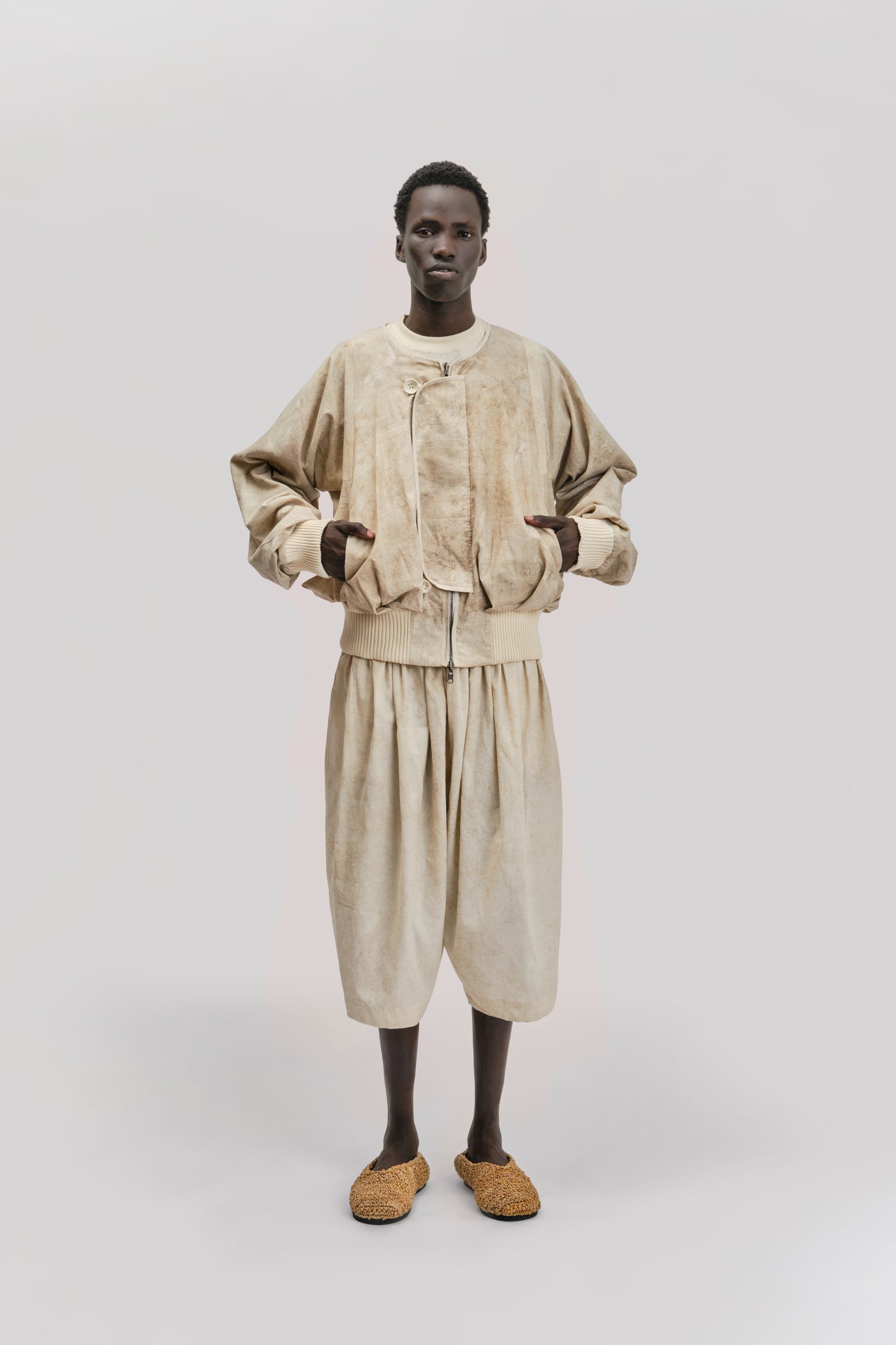 Roly Poly Jacket - Dabu Organic Cotton - Cream Mud