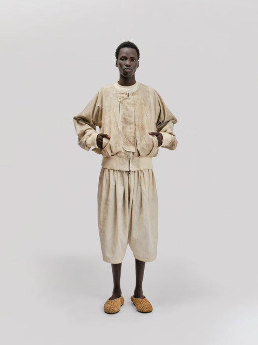 Roly Poly Jacket - Dabu Organic Cotton - Cream Mud