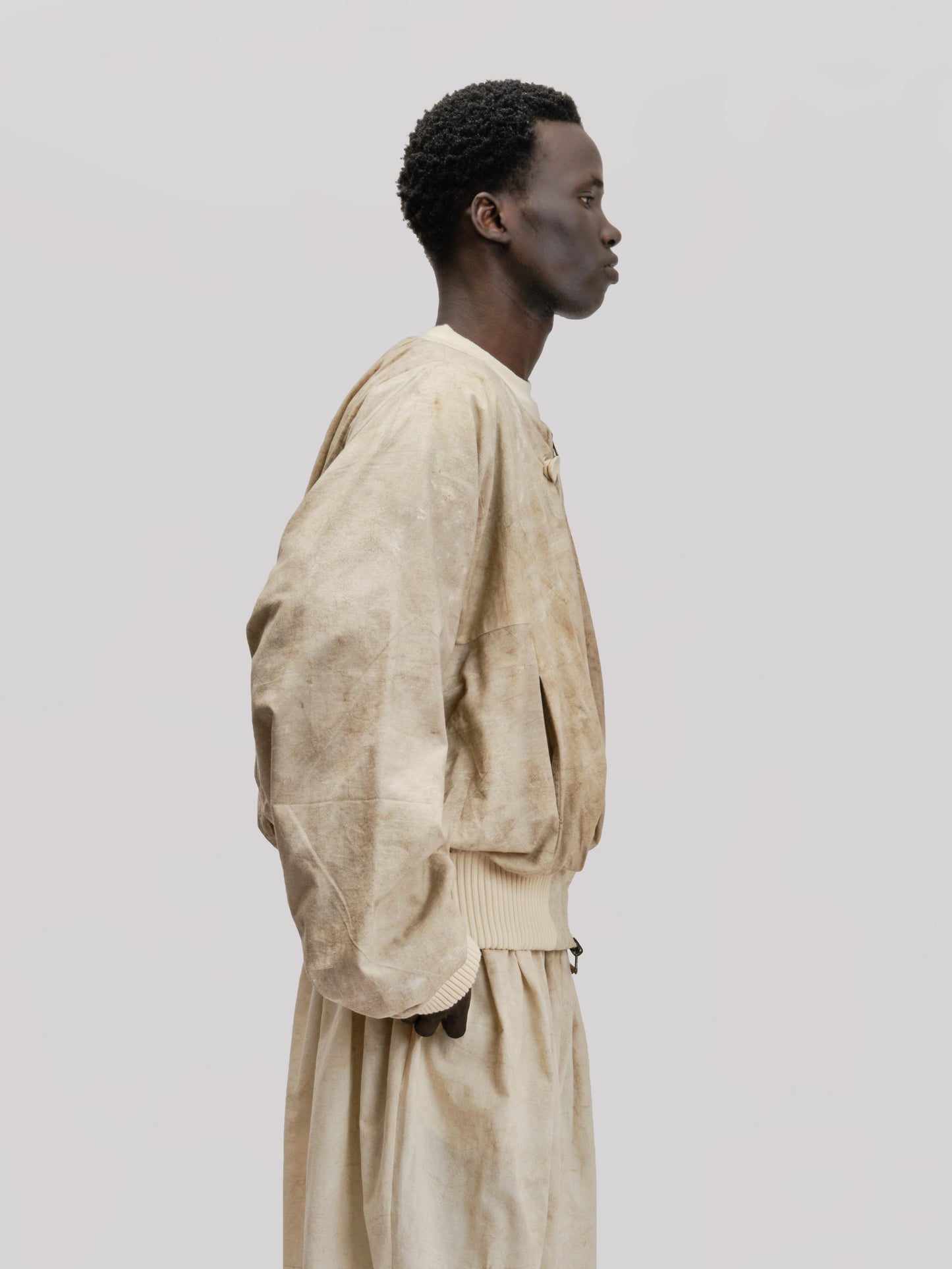 Roly Poly Jacket - Dabu Organic Cotton - Cream Mud