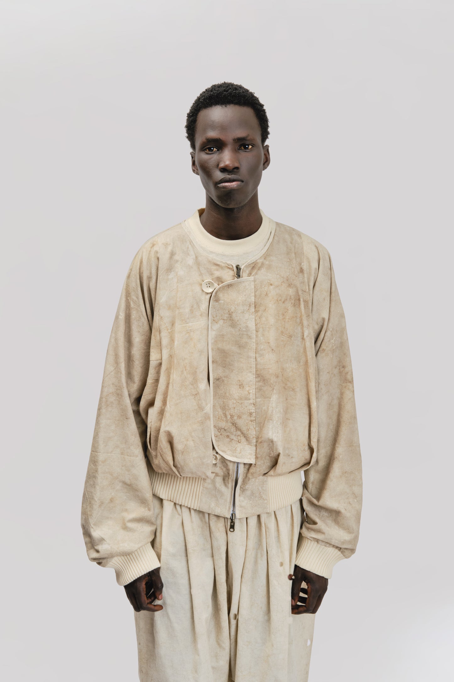 Roly Poly Jacket - Dabu Organic Cotton - Cream Mud