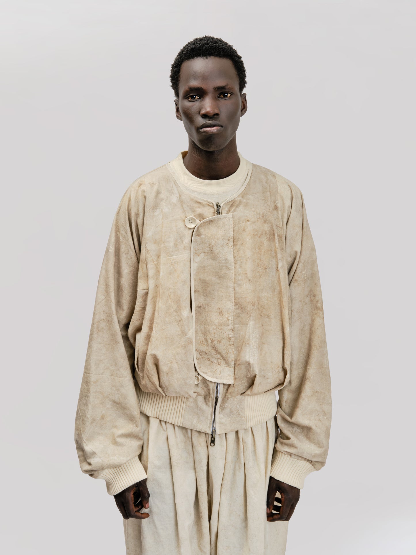 Roly Poly Jacket - Dabu Organic Cotton - Cream Mud