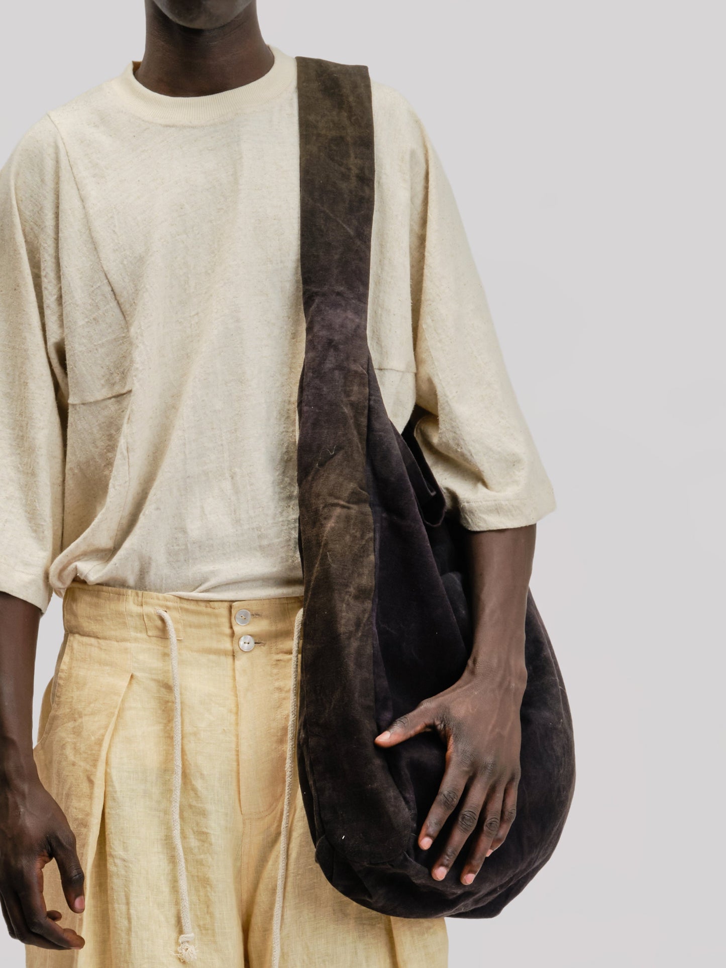 Single Bag – Naturally Dyed Cotton Canvas – Dark Monet