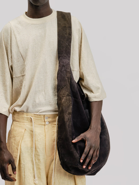 Single Bag – Naturally Dyed Cotton Canvas – Dark Monet