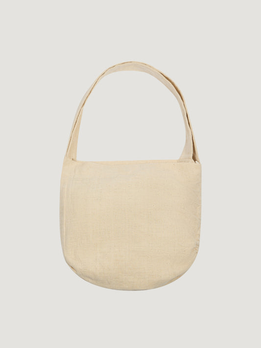 Double Tote Bag – Handwoven Kala Cotton – Beige