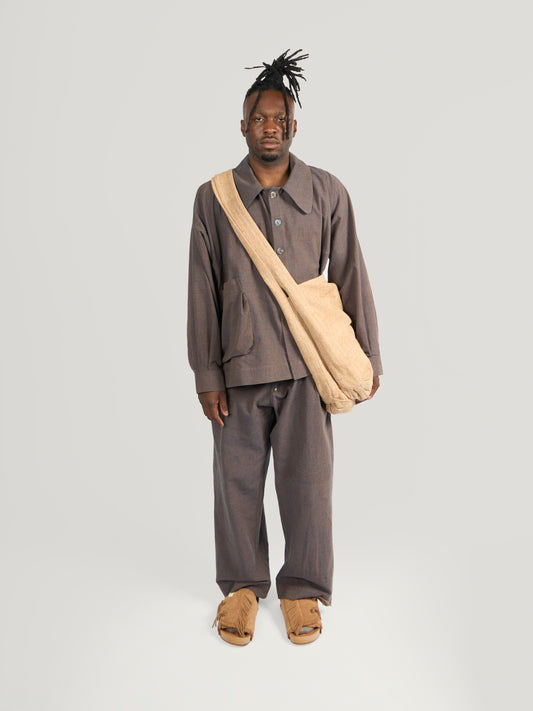 Double Tote Bag – Handwoven Kala Cotton – Natural White