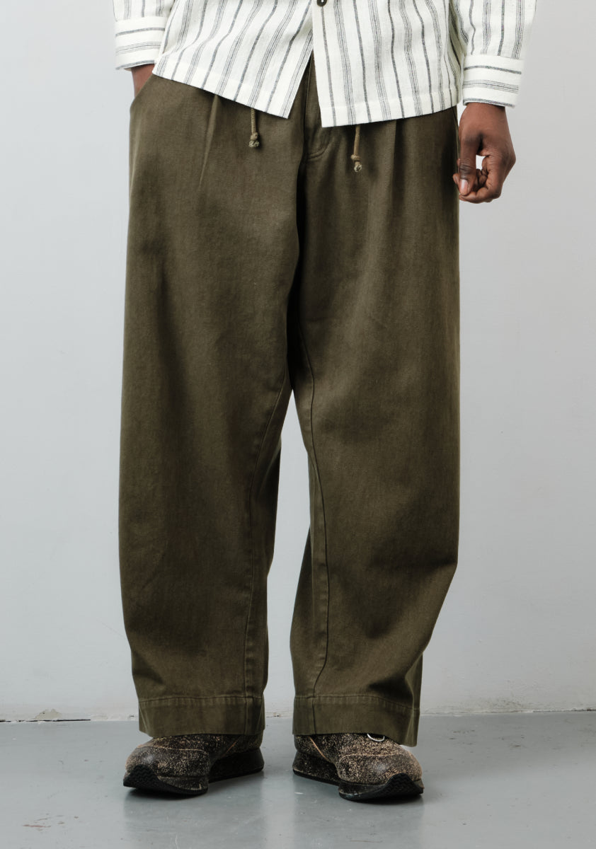 Farmer Pant – Stonewashed Drill Cotton – Green