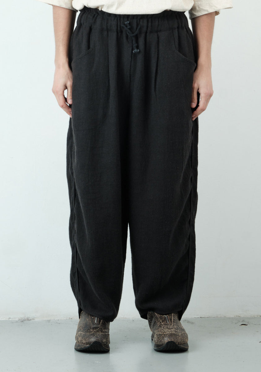 Sailor Pant – Brushed Japanese Wool Linen – Black