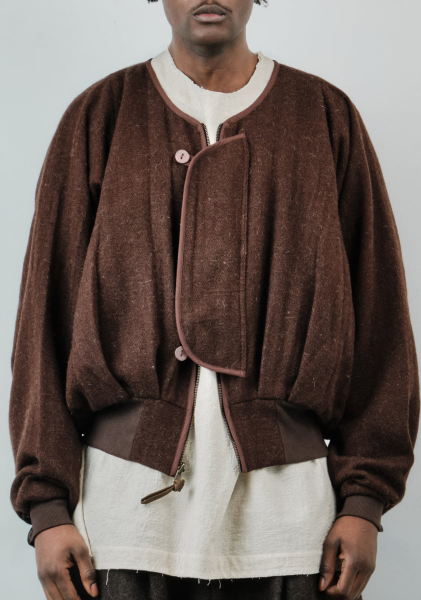 Roly Poly Jacket – Yak & Sheep Wool – Dark Brown