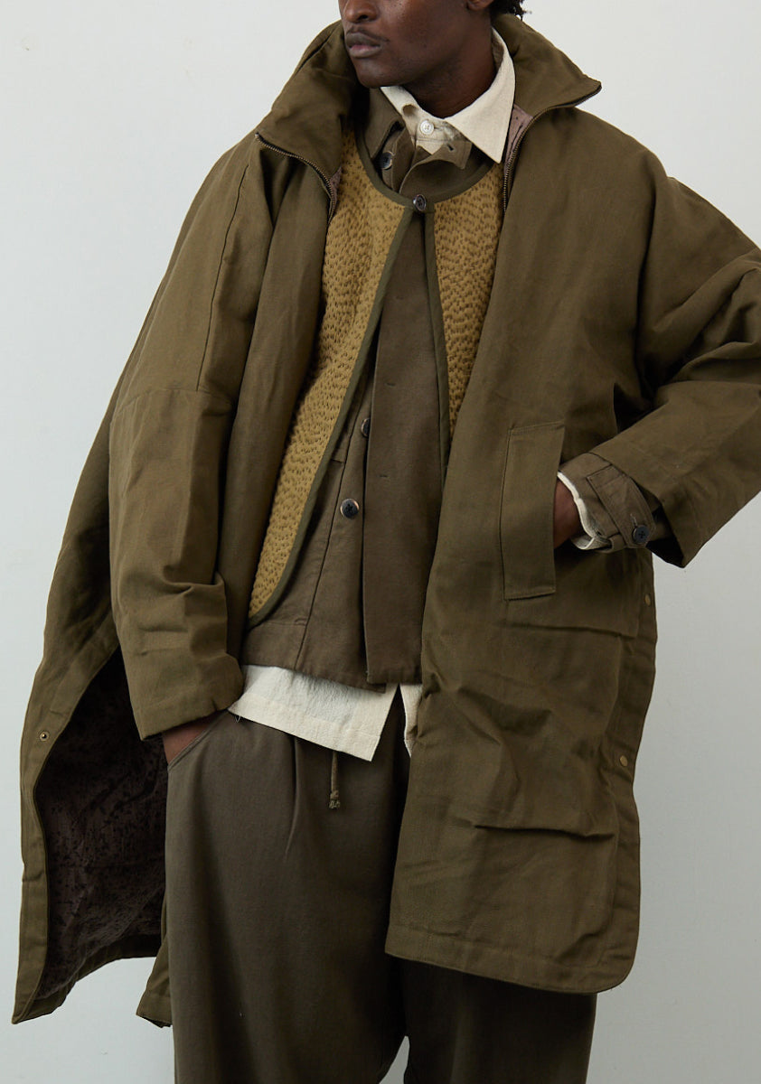 Fisherman Raincoat – Heritage Wax Cotton – Green