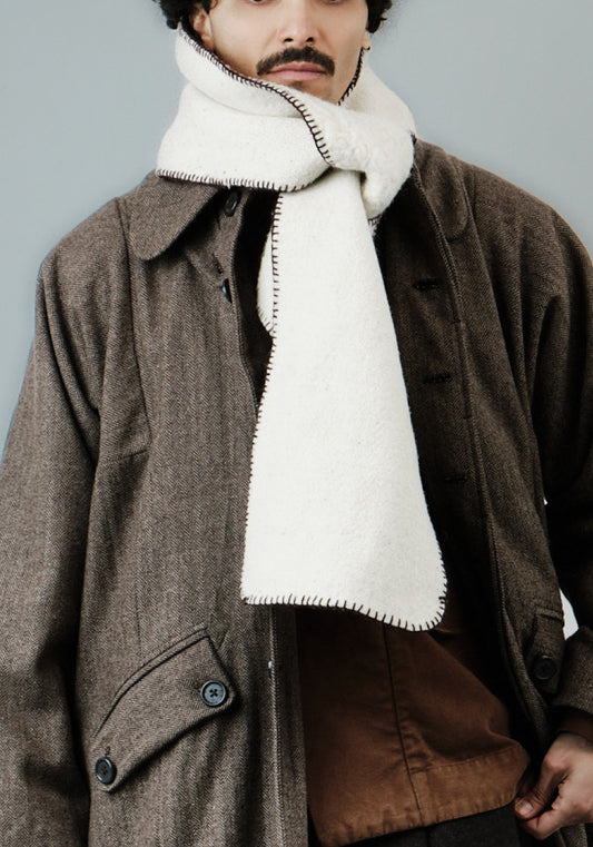 Baba Scarf – Handwoven Spuruk Wool – Natural