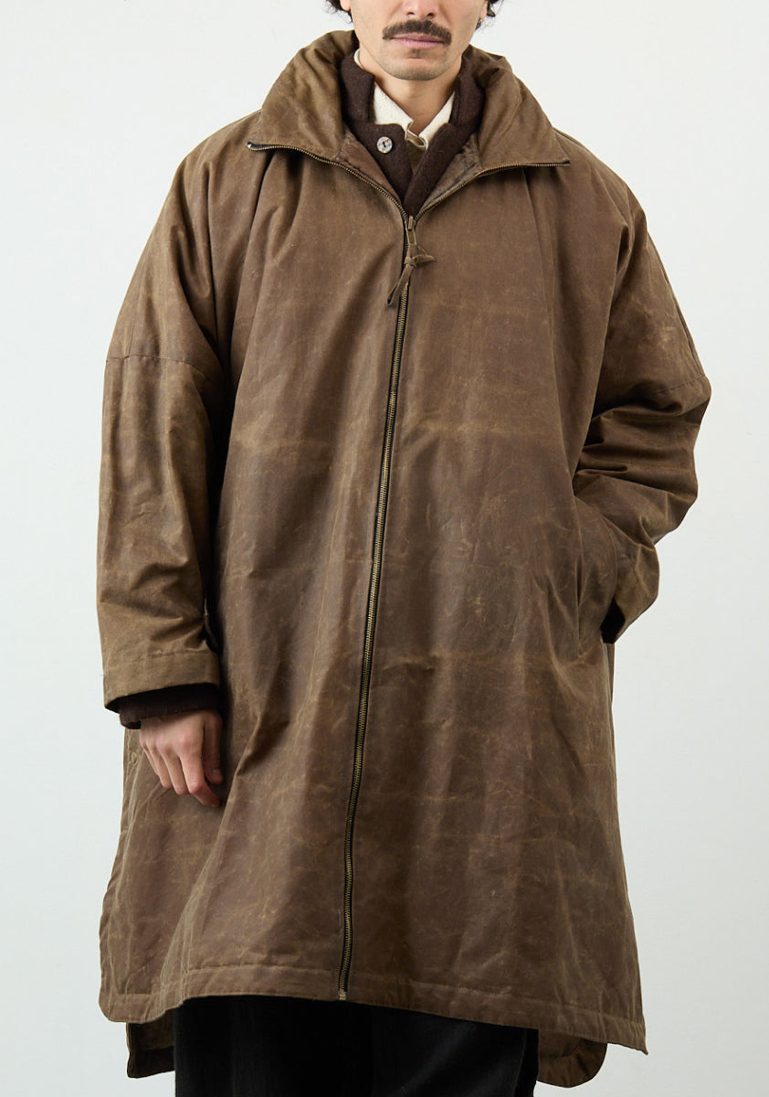 Fisherman Raincoat – Heritage Wax Cotton – Brown