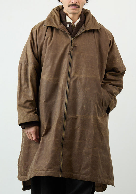 Fisherman Raincoat – Heritage Wax Cotton – Brown